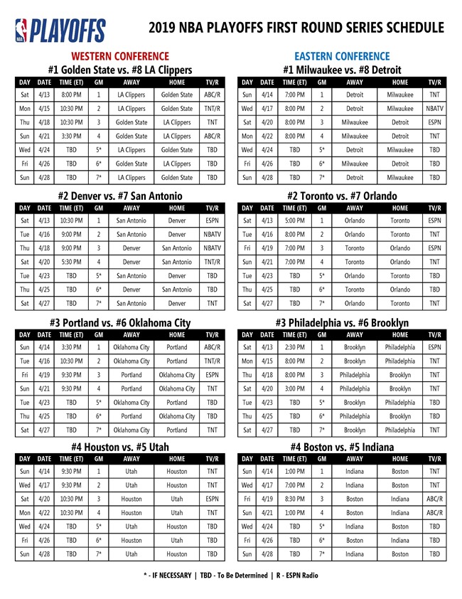 2019 NBA Playoffs - First Round Schedule BY SERIES-page-001