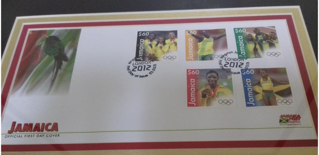 Usain Bolt, Shelly-Ann Fraser-Pryce stamps