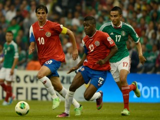 Costa Rica and Mexico clash. 