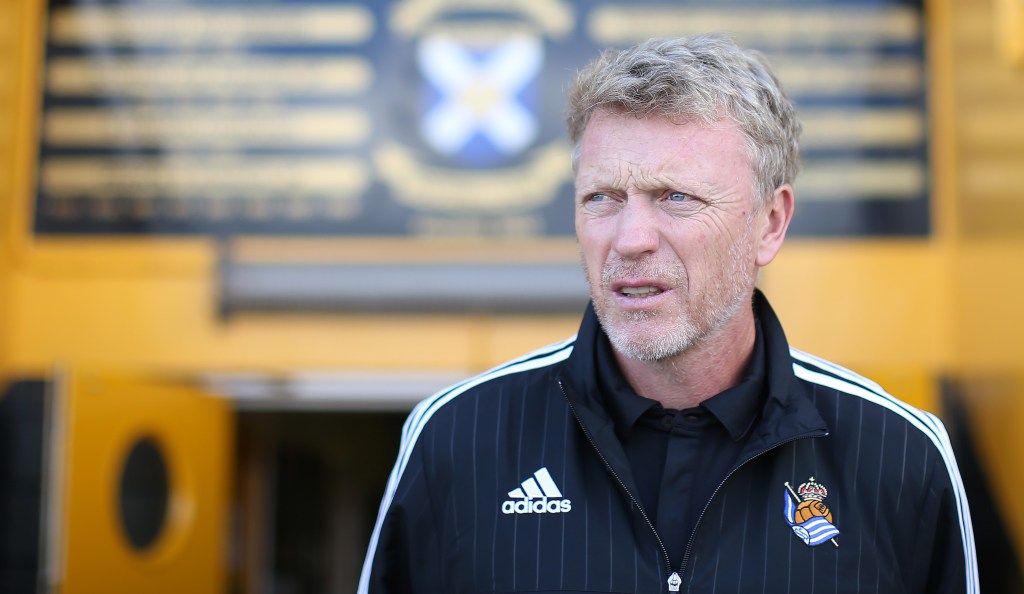 METHIL, SCOTLAND - JULY 12: David Moyes manager of Real Sociedad looks on during the pre season friendly match between St Johnstone and Real Sociedad at Bayview on July 12, 2015 in Methil, Scotland. (Photo by Ian MacNicol/Getty Images)