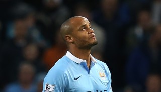 MANCHESTER, ENGLAND - DECEMBER 26: The injured Vincent Kompany of Manchester City walks off the pitch after only just coming on as a second half substitute during the Barclays Premier League match between Manchester City and Sunderland at the Etihad Stadium on December 26, 2015 in Manchester, England. (Photo by Jan Kruger/Getty Images)