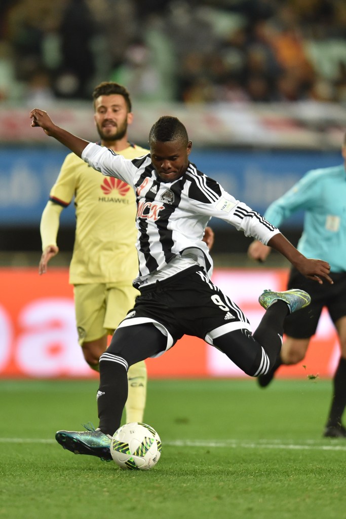 OSAKA, JAPAN - DECEMBER 16: Mbwana Samatta of TP Mazembe in action during the FIFA Club World Cup fifth place match between Club America and TP Mazembe at Osaka Nagai Stadium on December 16, 2015 in Osaka, Japan. (Photo by Atsushi Tomura/Getty Images)