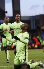 during the Emirates FA Cup Fourth Round match between Aston Villa and Manchester City at Villa Park on January 30, 2016 in Birmingham, England.
