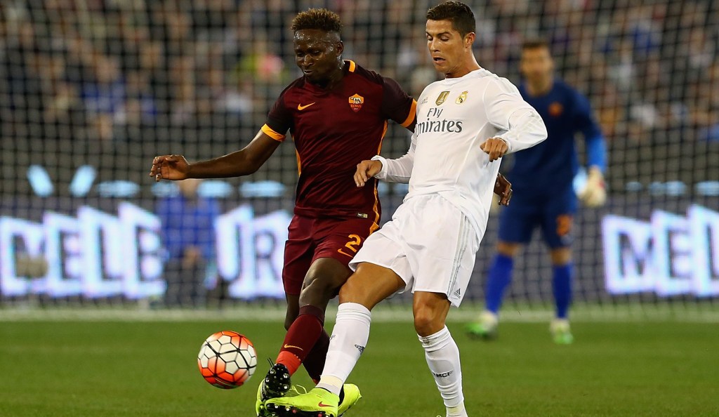 during the International Champions Cup friendly match between Real Madrid and AS Roma at the Melbourne Cricket Ground on July 18, 2015 in Melbourne, Australia.