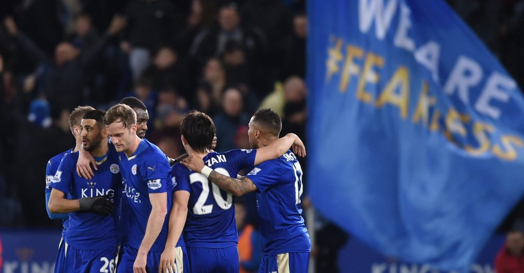 during the Barclays Premier League match between Leicester City and West Bromwich Albion at The King Power Stadium on March 1, 2016 in Leicester, England.