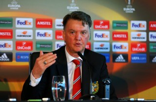 MANCHESTER, ENGLAND - MARCH 09: Louis van Gaal, manager of Manchester Uniited speaks during a press conference ahead of the UEFA Europa League round of 16 first leg match between Liverpool and Manchester United at Aon Training Complex on March 9, 2016 in Manchester, England. (Photo by Dave Thompson/Getty Images)