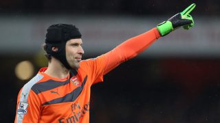 LONDON, ENGLAND - MARCH 02: Petr Cech of Arsenal in action during the Barclays Premier League match between Arsenal and Swansea City at Emirates Stadium on March 2, 2016 in London, England. (Photo by Richard Heathcote/Getty Images)