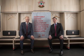 Ralph Krueger, Chairman of Southampton FC. and Peter Murray, Vice President of Global Sports Marketing at Under Armour at today's partnership announcement.