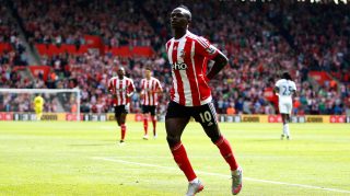 SOUTHAMPTON, ENGLAND - MAY 15: Sadio Mane of Southampton celebrates scoring his team's first goal during the Barclays Premier League match between Southampton and Crystal Palace at St Mary's Stadium on May 15, 2016 in Southampton, England. (Photo by Christopher Lee/Getty Images)