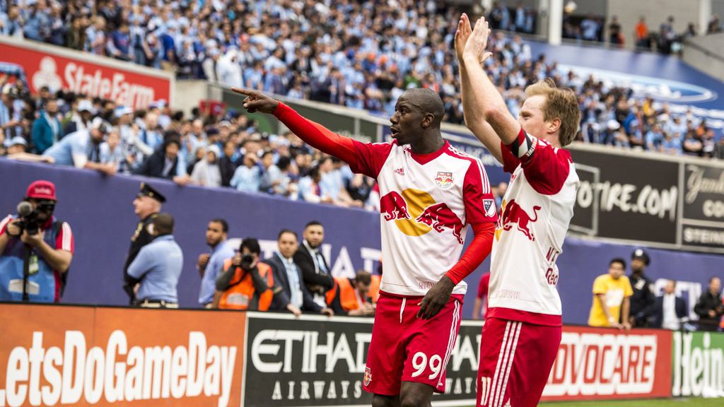Bradley Wright-Phillips and Dax McCarty, New York Red Bulls (Photo credit: New York Red Bulls - Twitter: @NewYorkRedBulls)