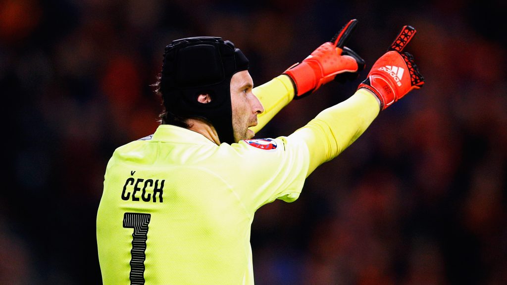 AMSTERDAM, NETHERLANDS - OCTOBER 13:  Petr Cech of the Czech Republic in action during the Group A, UEFA EURO 2016 qualifying match between Netherlands and Czech Republic held at Amsterdam Arena on October 13, 2015 in Amsterdam, Netherlands.  (Photo by Dean Mouhtaropoulos/Getty Images)
