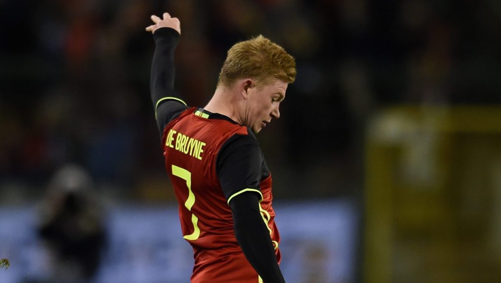 BRUSSELS, BELGIUM - NOVEMBER 13: Kevin De Bruyne of Belgium in action during the international friendly match between Belgium and Italy at King Baudouin Stadium on November 13, 2015 in Brussels, Belgium. (Photo by Claudio Villa/Getty Images)