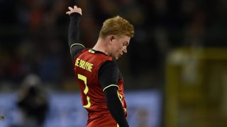 BRUSSELS, BELGIUM - NOVEMBER 13:  Kevin De Bruyne of Belgium in action during the international friendly match between Belgium and Italy at King Baudouin Stadium on November 13, 2015 in Brussels, Belgium.  (Photo by Claudio Villa/Getty Images)