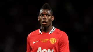 MANCHESTER, ENGLAND - AUGUST 05: Paul Pogba of Manchester United looks on during Paul Scholes' Testimonial Match between Manchester United and New York Cosmos at Old Trafford on August 5, 2011 in Manchester, England. (Photo by Chris Brunskill/Getty Images)