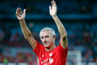 SYDNEY, AUSTRALIA - JANUARY 07: Ian Rush of Liverpool FC Legends celebrates after the match between Liverpool FC Legends and the Australian Legends at ANZ Stadium on January 7, 2016 in Sydney, Australia. (Photo by Zak Kaczmarek/Getty Images)