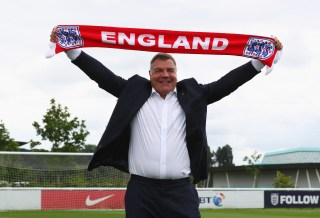 BURTON-UPON-TRENT, ENGLAND - JULY 25: Newly appointed England manager Sam Allardyce poses after a press conference at St. George's Park on July 25, 2016 in Burton-upon-Trent, England. (Photo by Matthew Lewis/Getty Images)