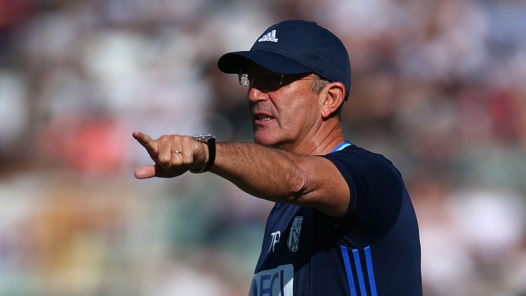 PLYMOUTH, ENGLAND - JULY 30: Tony Pulis, manager of West Bromwich Albion gestures during the pre-season friendly between Plymouth and West Bromwich Albion at Home Park on July 30, 2016 in Plymouth, England. (Photo by Jordan Mansfield/Getty Images)