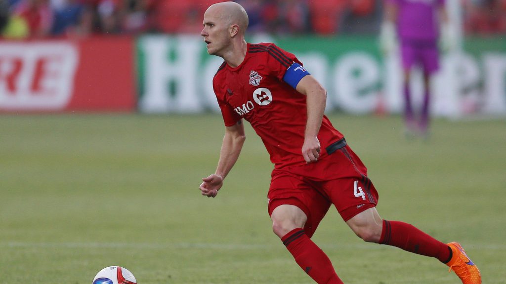 TORONTO, ON - MAY 10: Michael Bradley #4 of Toronto FC during an MLS soccer game against the Houston Dynamo at BMO Field on May 10, 2015 in Toronto, Ontario, Canada. (Photo by Vaughn Ridley/Getty Images)