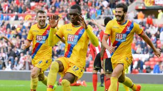 SUNDERLAND, ENGLAND - SEPTEMBER 24: Christian Benteke of Crystal Palace celebrates scoring his sides third goal during the Premier League match between Sunderland and Crystal Palace at the Stadium of Light on September 24, 2016 in Sunderland, England. (Photo by Mark Runnacles/Getty Images)