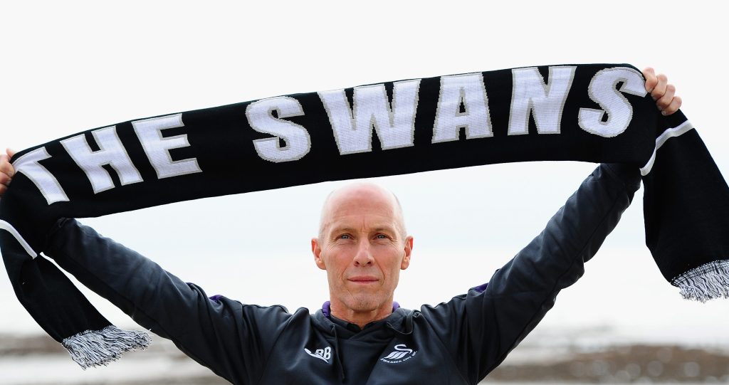 SWANSEA, UNITED KINGDOM - OCTOBER 7: Bob Bradley, Manager of Swansea City poses during his unveiling as New Swansea City Manager on October 7, 2016 in Swansea, Wales. (Photo by Harry Trump/Getty Images)