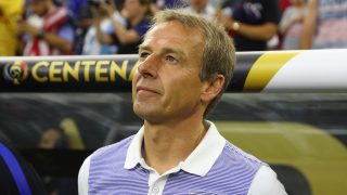 HOUSTON, TX - JUNE 21: Head coach Jurgen Klinsmann of the United States looks on prior to a 2016 Copa America Centenario Semifinal match against Argentina at NRG Stadium on June 21, 2016 in Houston, Texas. (Photo by Scott Halleran/Getty Images)