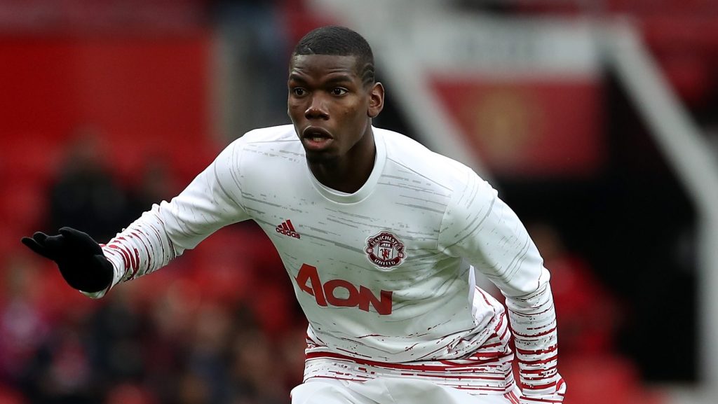 MANCHESTER, ENGLAND - OCTOBER 29: Paul Pogba of Manchester United warms up prior to the Premier League match between Manchester United and Burnley at Old Trafford on October 29, 2016 in Manchester, England. (Photo by Mark Robinson/Getty Images)