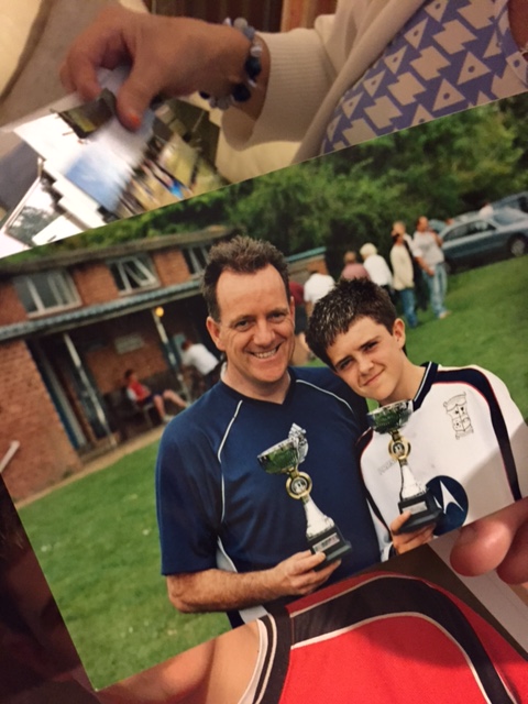 A young Danny Ings with his father, Shane, who coached him as a boy. (Courtesy Photo)