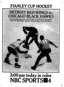 1966 NHL on NBC Ad - Red Wings vs. Blackhawks