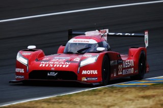 LE MANS, FRANCE - JUNE 11: The Nissan NISMO GT-R LM of Harry Tincknell, Michael Krumm and Alex Buncombe drives during qualifying for the Le Mans 24 Hour race at the Circuit de la Sarthe on June 11, 2015 in Le Mans, France. (Photo by Ker Robertson/Getty Images)