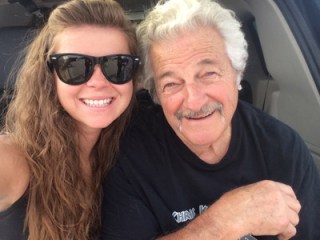 Chris Karamesines, right, and granddaughter Krista Baldwin, who will compete in the same NHRA national event for the first time this weekend in Charlotte, N.C.
