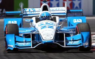 LONG BEACH, CA - APRIL 17: Simon Pagenaud is the winner of the 42nd Toyota Grand Prix of Long Beach on April 17, 2016 in Long Beach, California. (Photo by Frederick M. Brown/Getty Images)