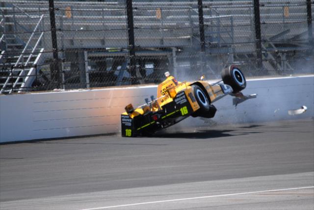 Pigot recovered from this crash. Photo: IndyCar