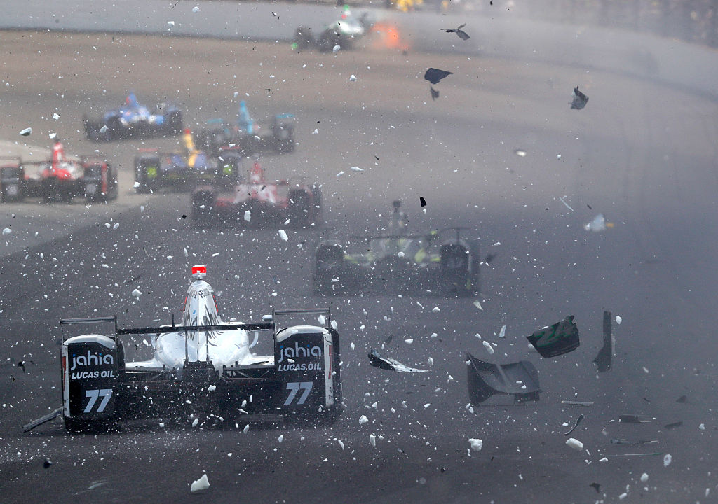 Karam's crash was big, but still safe. Photo: Getty Images