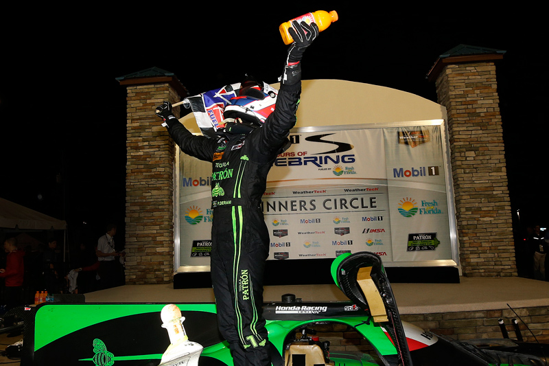 Derani after winning Sebring. Photo courtesy of IMSA