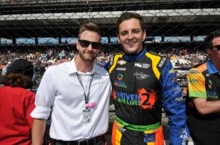 Krohn (left) with longtime friend Stefan Wilson. Photo: IndyCar