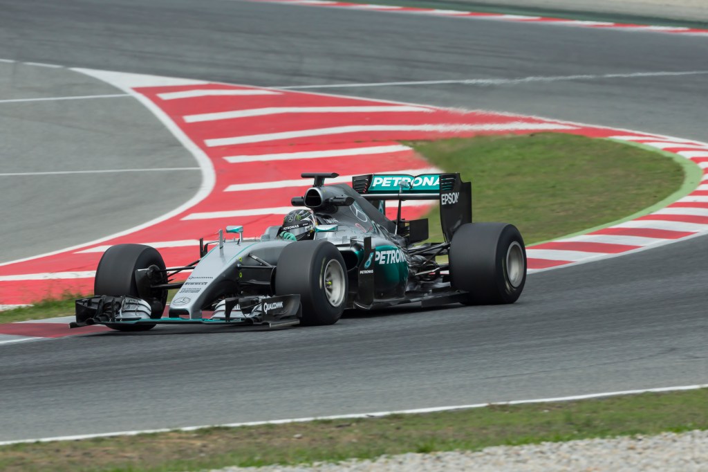 Rosberg on 2017 Pirelli tires in dry conditions. Photo: Pirelli