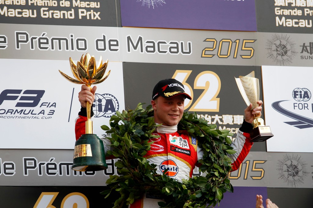 2015 Macau Formula 3 Grand Prix Circuit de Guia, Macau, China 18th - 22nd November 2015 Winner Felix Rosenqvist (SWE) SJM Theodore Racing by Prema Powerteam Dallara Mercedes © XPB Images/LAT Photographic