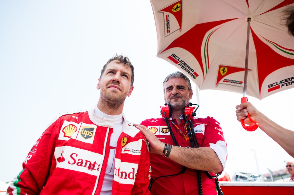 July 21-24, 2016 - Hungarian GP, Sebastian Vettel (GER), Ferrari, Maurizio Arrivabene, team principal of Scuderia Ferrari