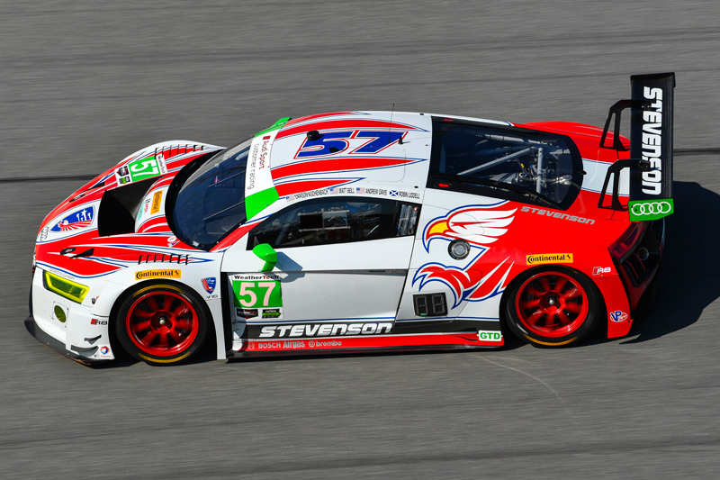 No. 57 Stevenson Motorsports Audi R8 LMS. Photo courtesy of IMSA