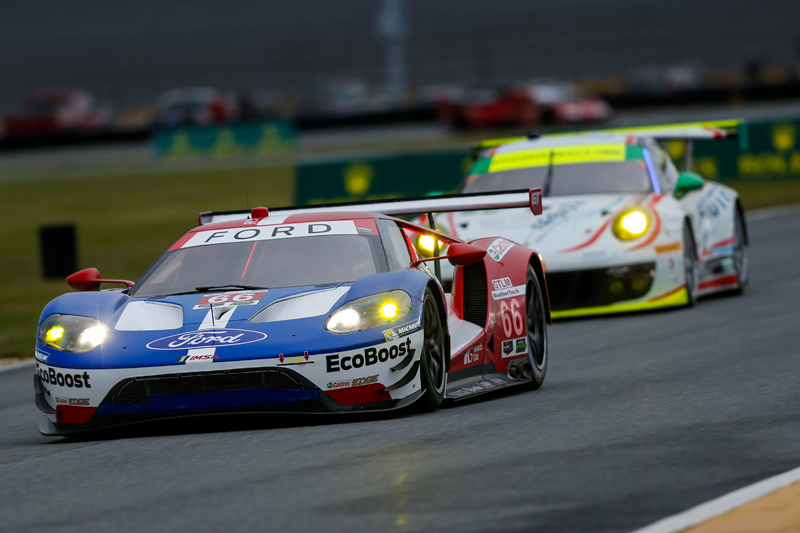 Ford and Porsche led the GT classes, but it's not set in stone for race week. Photo courtesy of IMSA