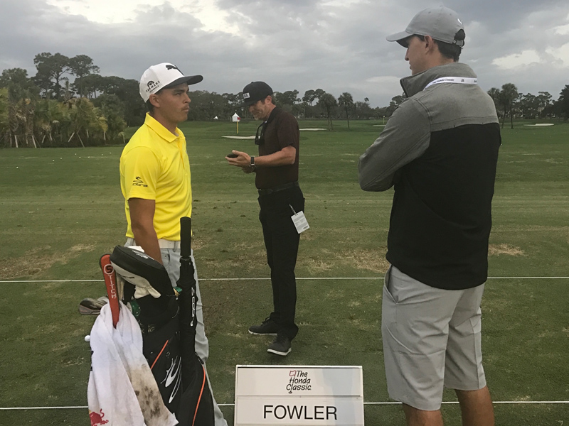 Rahal with Rickie Fowler.