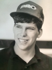 Del Worsham, at 20 years old, at his first NHRA pro race with his father in 1990. (Photo courtesy NHRA)
