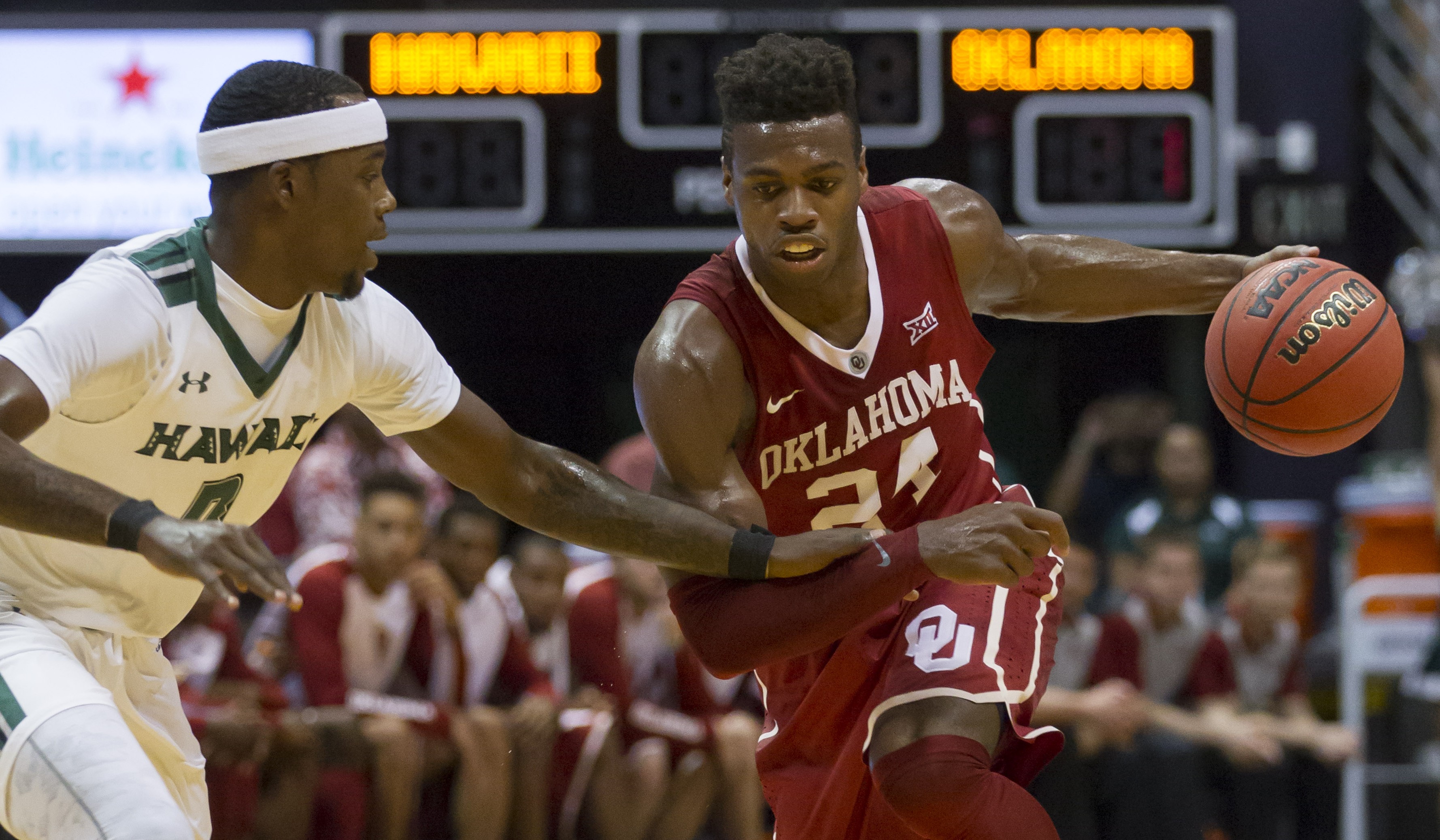Oklahoma guard Buddy Hield (AP Photo/Eugene Tanner)