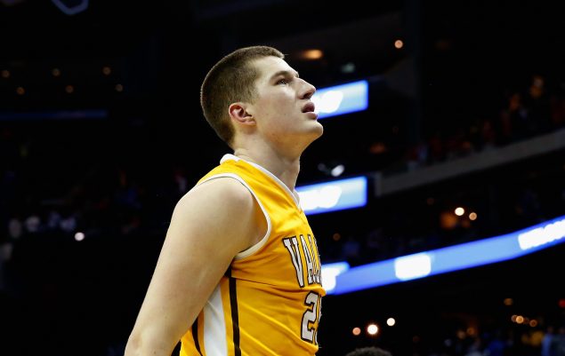 COLUMBUS, OH - MARCH 20: Alec Peters #25 of the Valparaiso Crusaders reacts after losing to the Maryland Terrapins during the second round of the Men's NCAA Basketball Tournament at Nationwide Arena on March 20, 2015 in Columbus, Ohio. (Photo by Kirk Irwin/Getty Images)