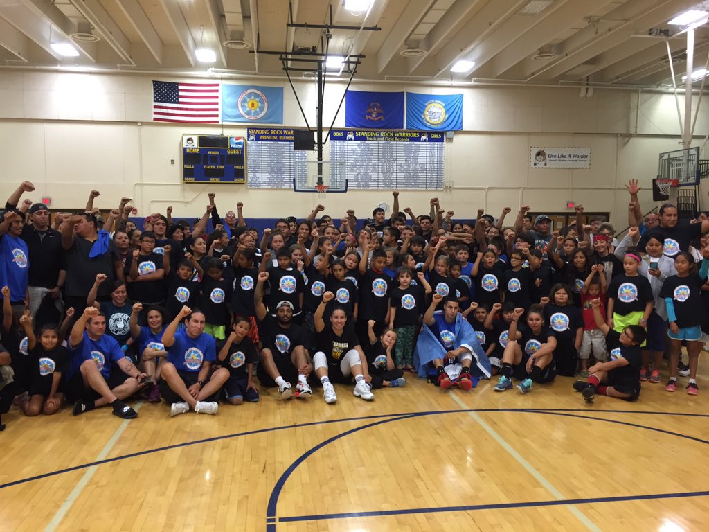 Koenig hosted a basketball clinic at the local high school, photo courtesy Clint Parks