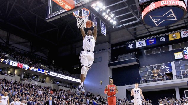 CINCINNATI, OH - FEBRUARY 03: Edmond Sumner #4 of the Xavier Musketeers dunks the ball during the game against the St. John's Red Storm at Cintas Center on February 3, 2016 in Cincinnati, Ohio. (Photo by Andy Lyons/Getty Images)