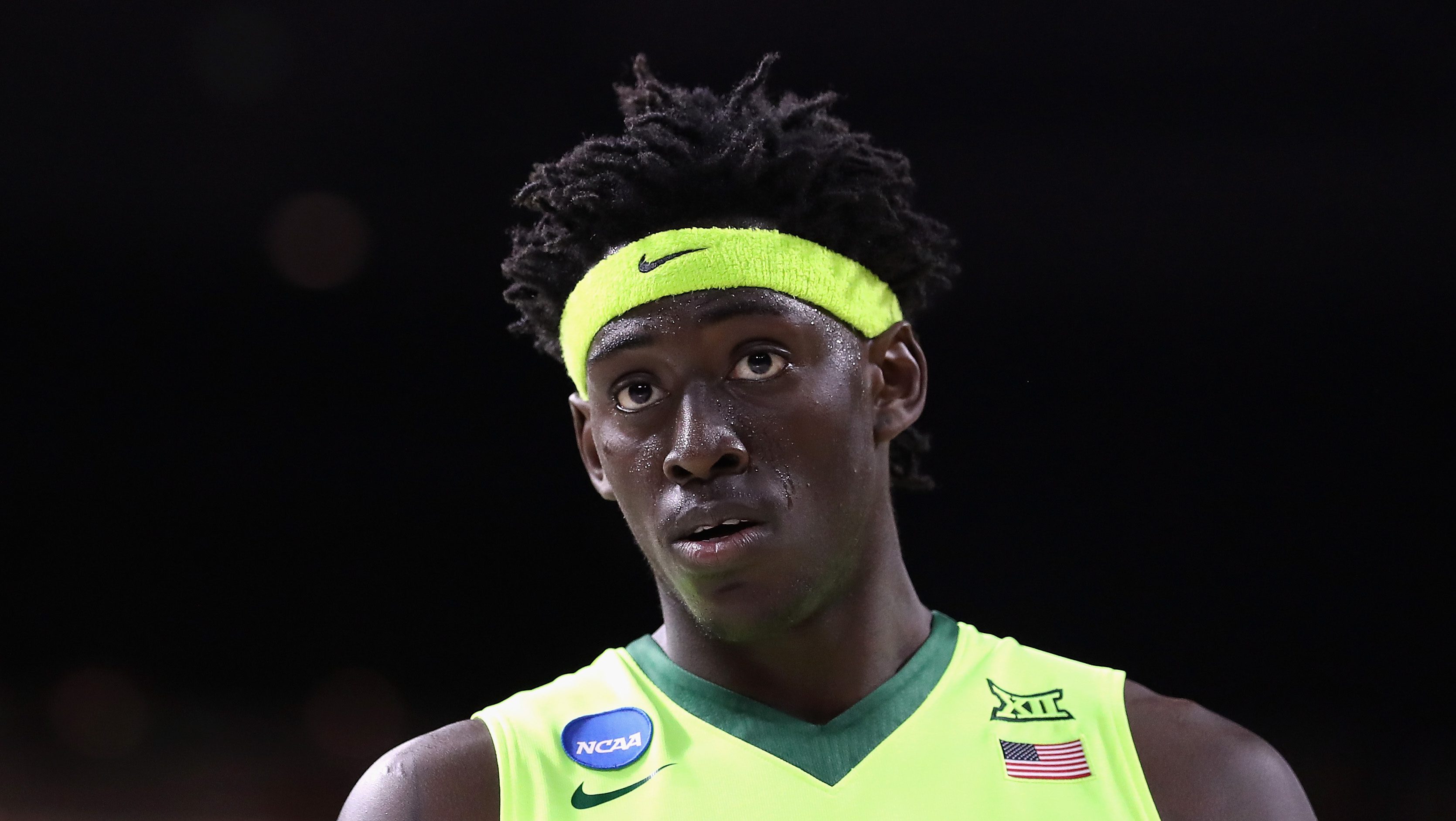 PROVIDENCE, RI - MARCH 17:  Johnathan Motley #5 of the Baylor Bears looks on in the second half against the Yale Bulldogs during the first round of the 2016 NCAA Men's Basketball Tournament at Dunkin' Donuts Center on March 17, 2016 in Providence, Rhode Island.  (Photo by Maddie Meyer/Getty Images)