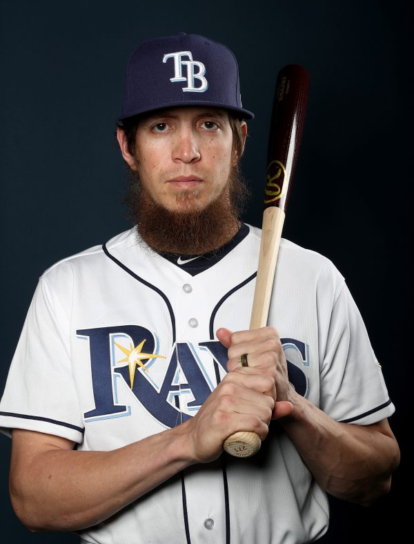 PORT CHARLOTTE, FL - FEBRUARY 18: Colby Rasmus #28 of the Tampa Bay Rays poses for a portrait during the Tampa Bay Rays photo day on February 18, 2017 at Charlotte Sports Park in Port Charlotte, Floida. (Photo by Elsa/Getty Images)