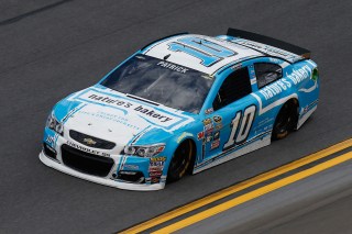 during qualifying for the NASCAR Sprint Cup Series Daytona 500 at Daytona International Speedway on February 14, 2016 in Daytona Beach, Florida.