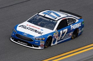 DAYTONA BEACH, FL - FEBRUARY 14: Ricky Stenhouse Jr., driver of the #17 Fastenal Ford, drives during qualifying for the NASCAR Sprint Cup Series Daytona 500 at Daytona International Speedway on February 14, 2016 in Daytona Beach, Florida. (Photo by Jeff Zelevansky/Getty Images)
